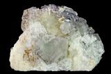 Purple Border Fluorite Crystals with Barite- Qinglong Mine, China #146996-2